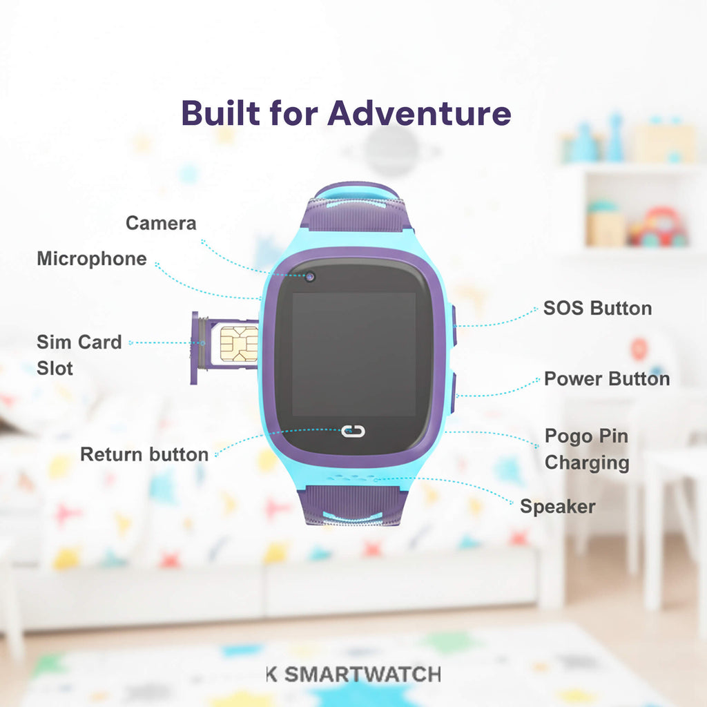 Smart Watch for Kids – 4G GPS, Video Call & SOS Emergency