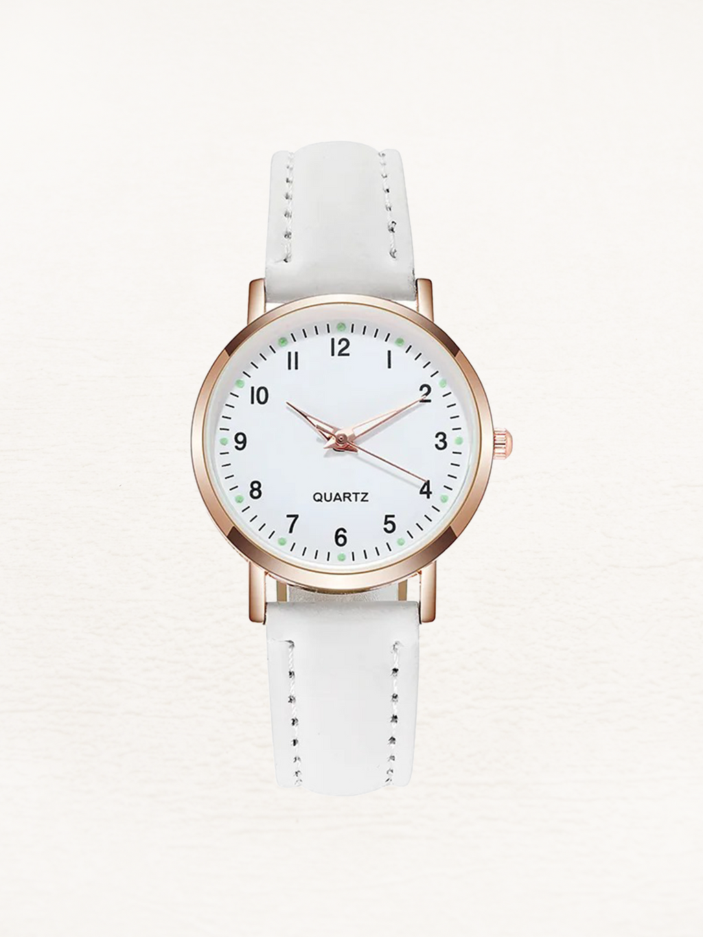 Luxe Quartz Ladies Watch | Slim Leather Strap, Luminous Numbers & Modern Design for Women