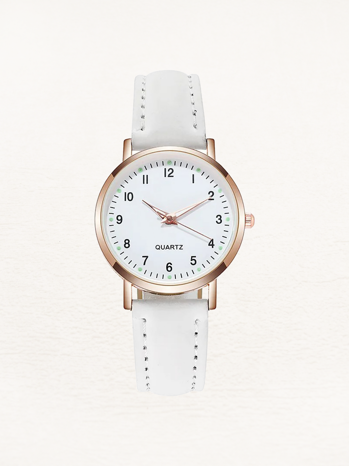 Luxe Quartz Ladies Watch | Slim Leather Strap, Luminous Numbers & Modern Design for Women