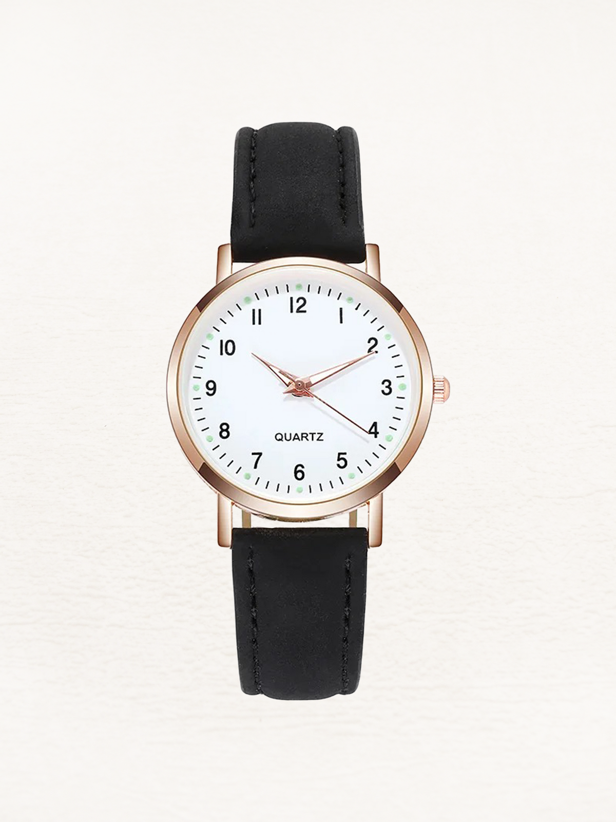 Luxe Quartz Ladies Watch | Slim Leather Strap, Luminous Numbers & Modern Design for Women