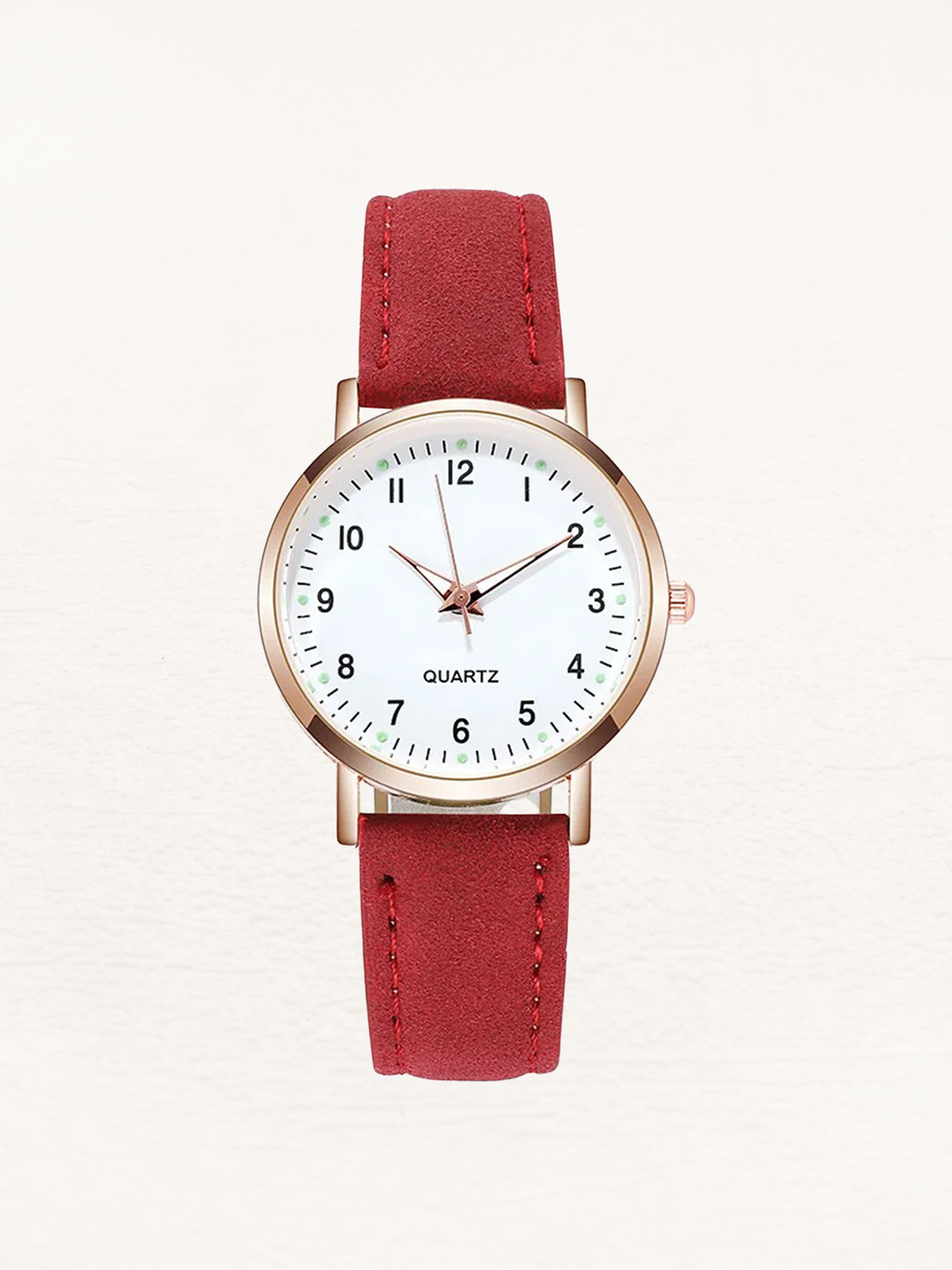 Luxe Quartz Ladies Watch | Slim Leather Strap, Luminous Numbers & Modern Design for Women