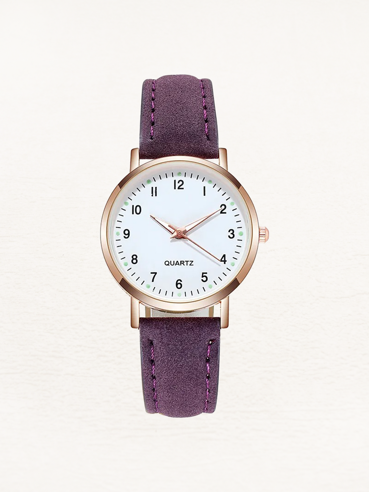 Luxe Quartz Ladies Watch | Slim Leather Strap, Luminous Numbers & Modern Design for Women