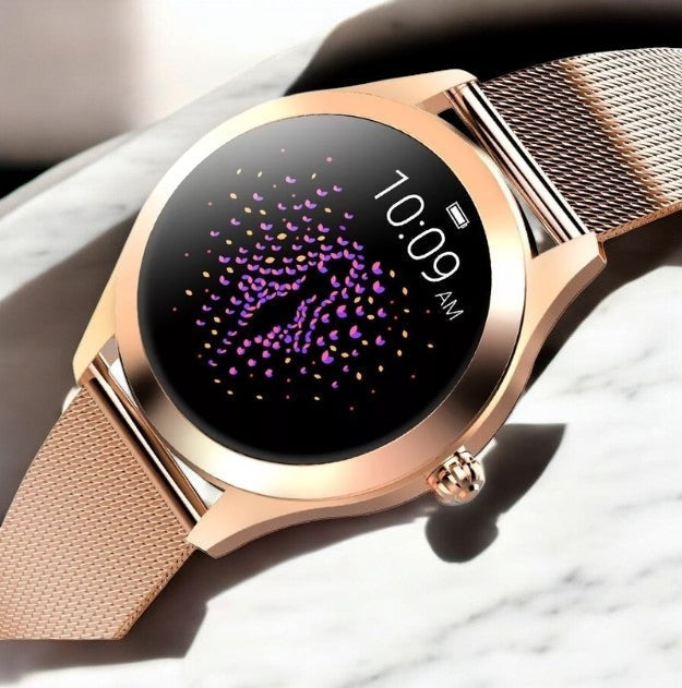 Luxe Galaxy Smartwatch for Women | Stainless Steel Smartwatch | Rose Gold/Silver