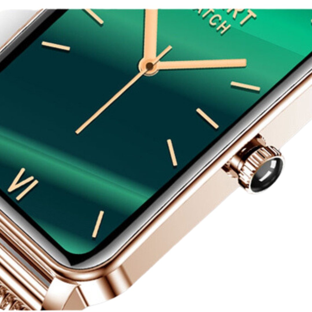 Aura Elegance Women's Smartwatch | IP68 Waterproof, Health Monitoring & Stylish Design | Ladies Exercise Watches