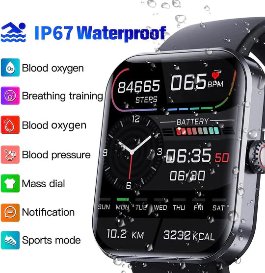 Best Smart Watch with Blood Sugar Monitor - Non-Invasive Glucose Monitoring System Device