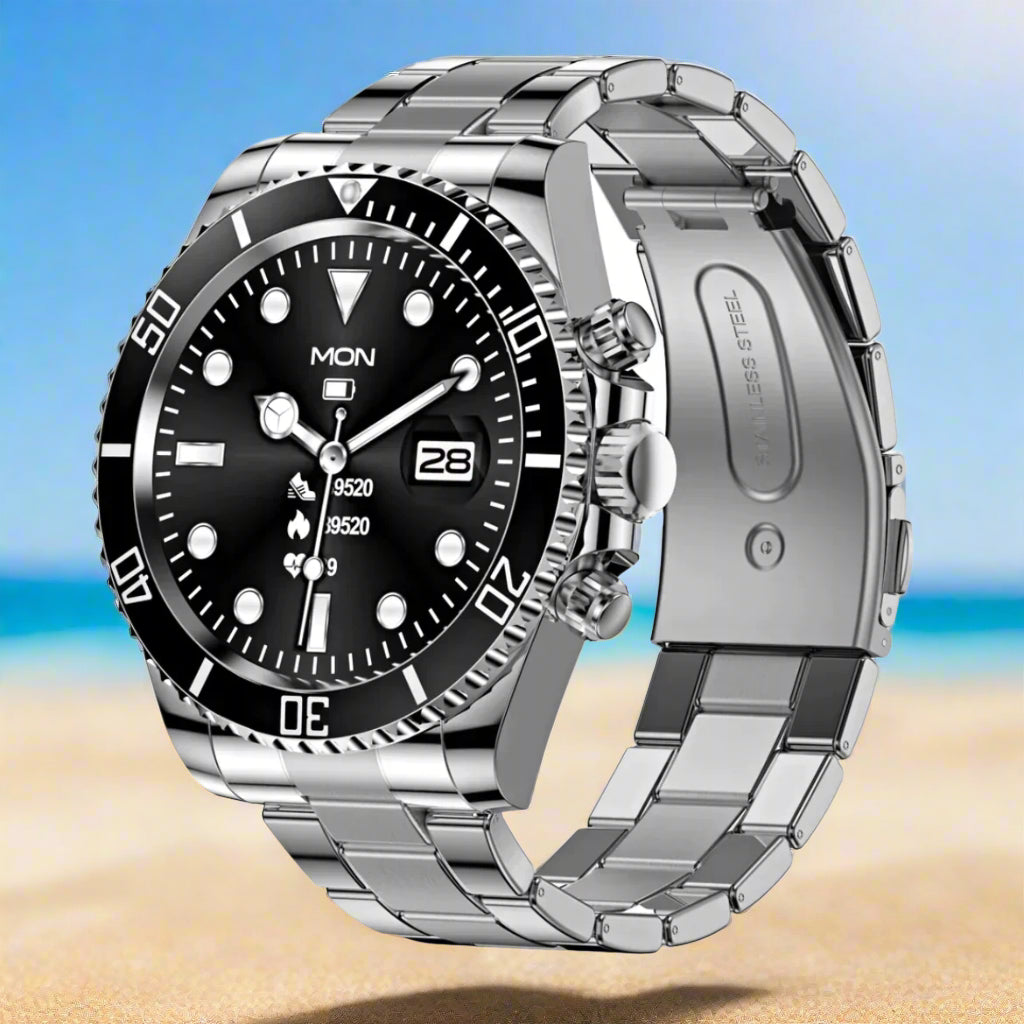 LuxuSwim™ | GPS Dive Watch with Heart Rate Monitor, Waterproof Ideal for Water Activities - Underwater Tracking & Fitness