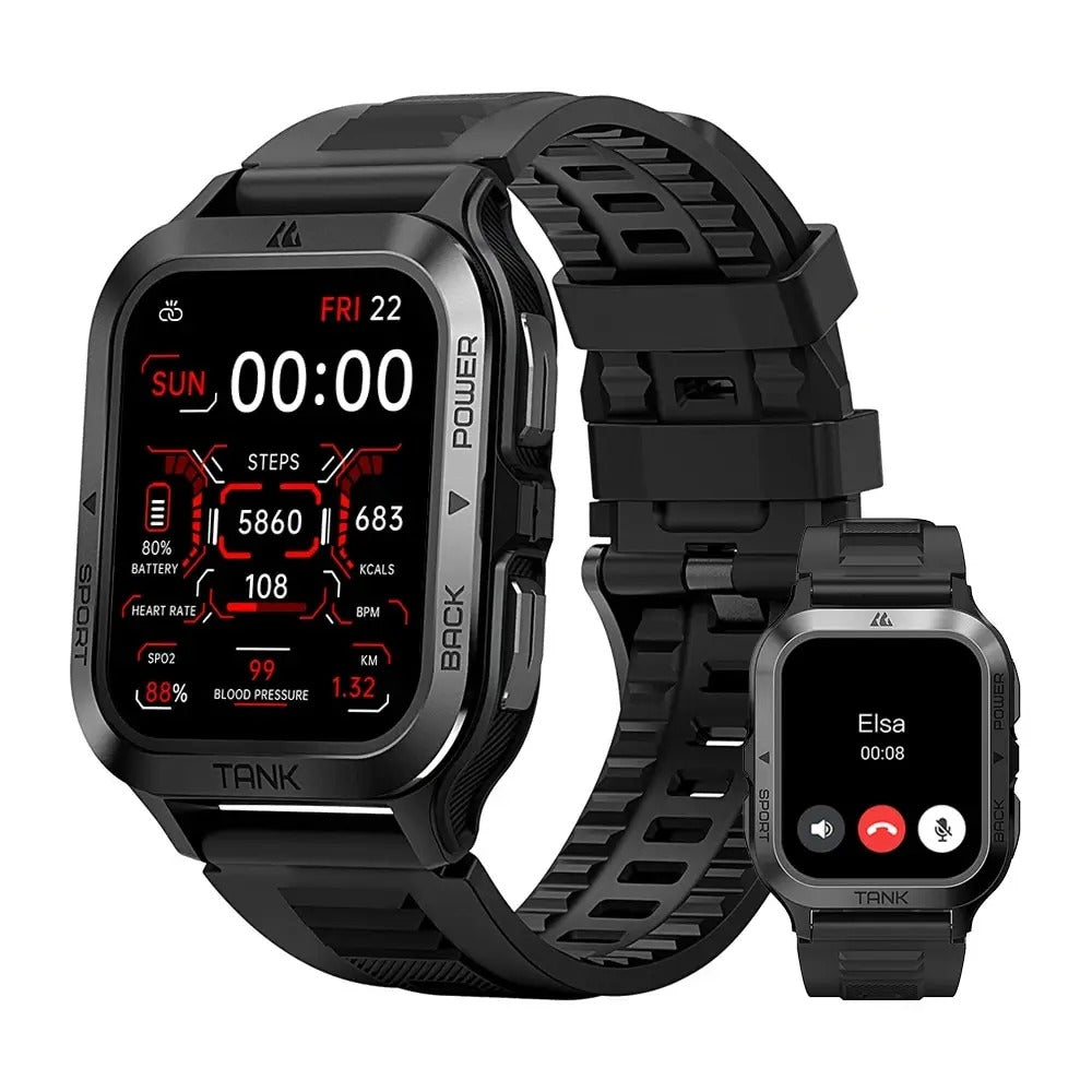 PROTANK S4 - Smartwatch with Fitness Tracker, Heart Rate Monitor, GPS, and Waterproof Design for Sports and Daily Use