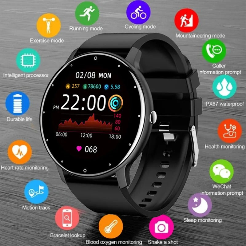 LifePulse Smartwatch – Your Ultimate Health Companion with Blood Pressure Monitor