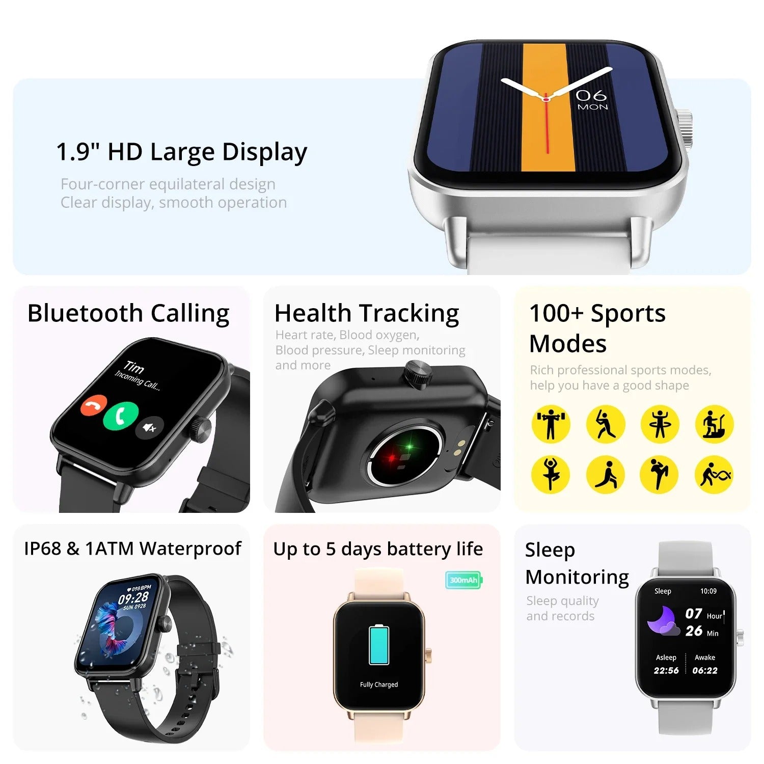 Smartwatch with Health Tracking & Durable Design for Everyday Use - Seamless All-Day Connectivity