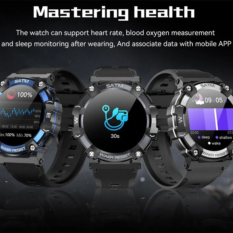 Titan PG Tactical Smartwatch – Rugged Military Design, Waterproof, Heart Monitor, and Military-Grade Durability