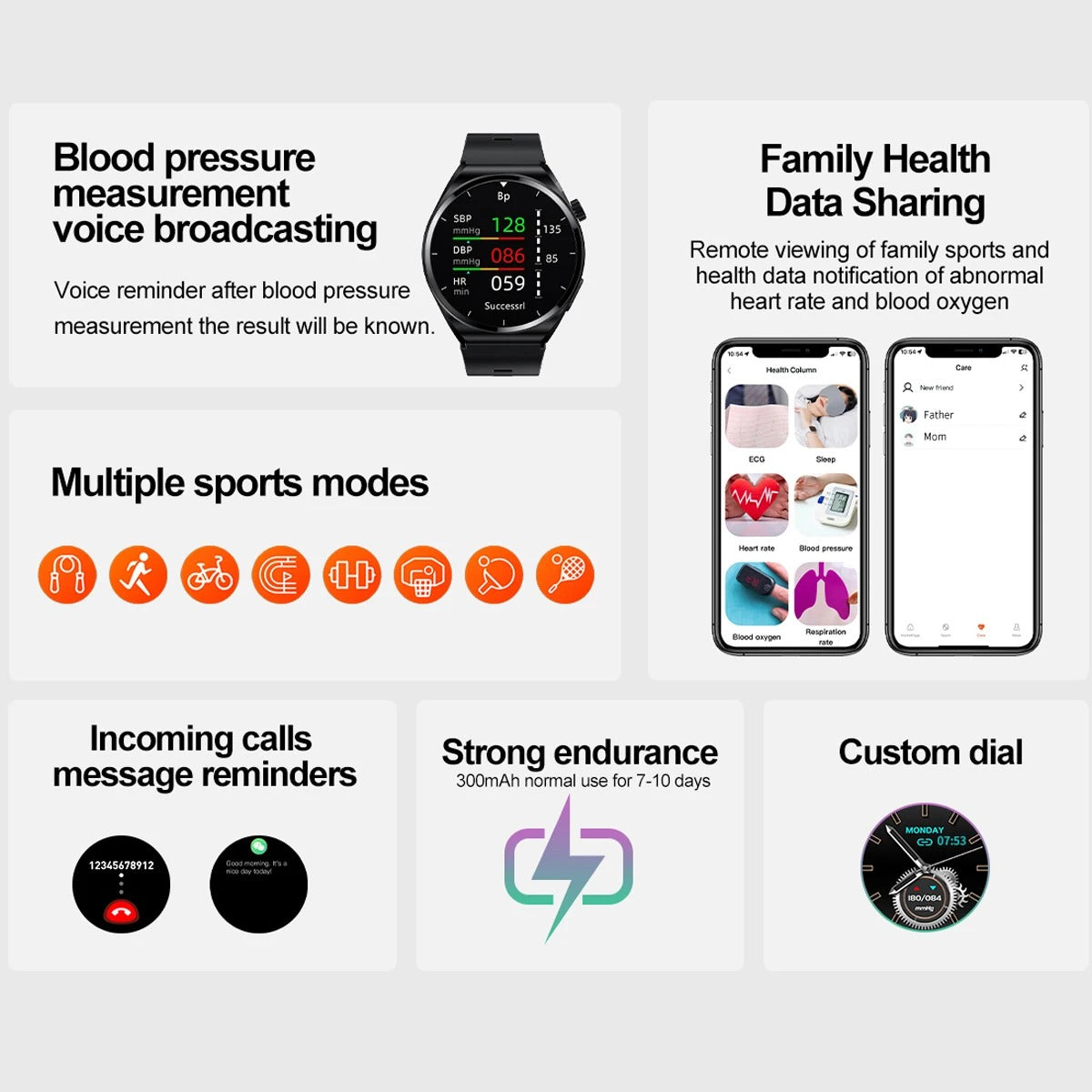 Air Pump Smart Watch | High Precision Blood Pressure & Heart Rate monitor