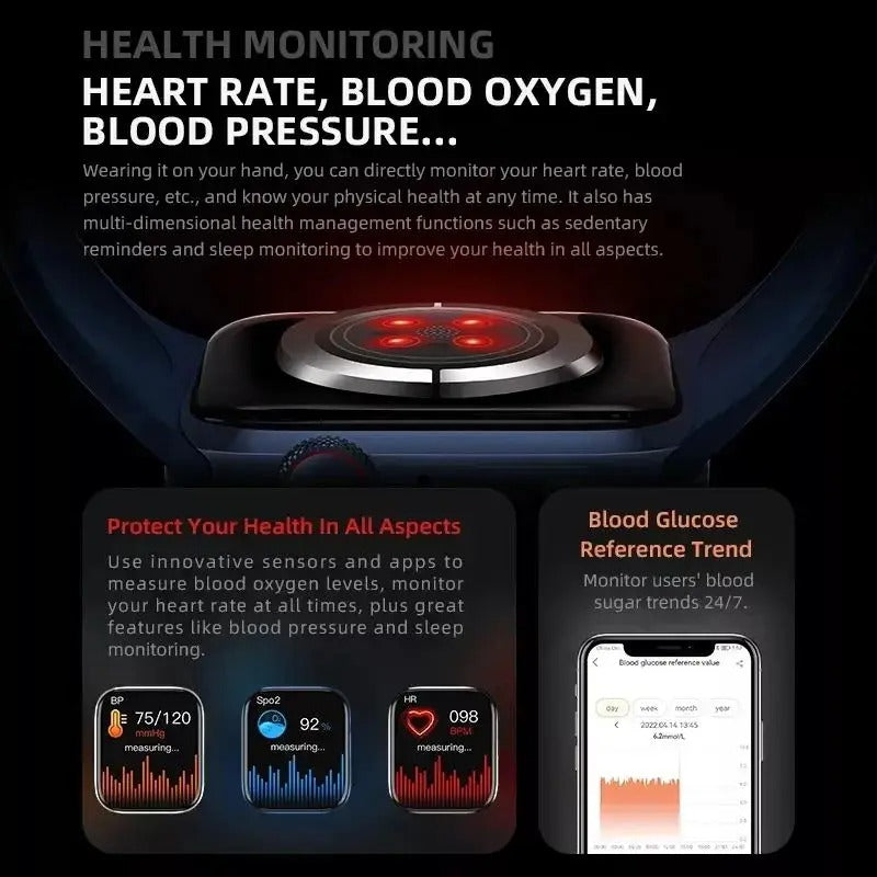 Motion GPS Smartwatch - Healt Monitoring Fitness Watch with Silicone Strap