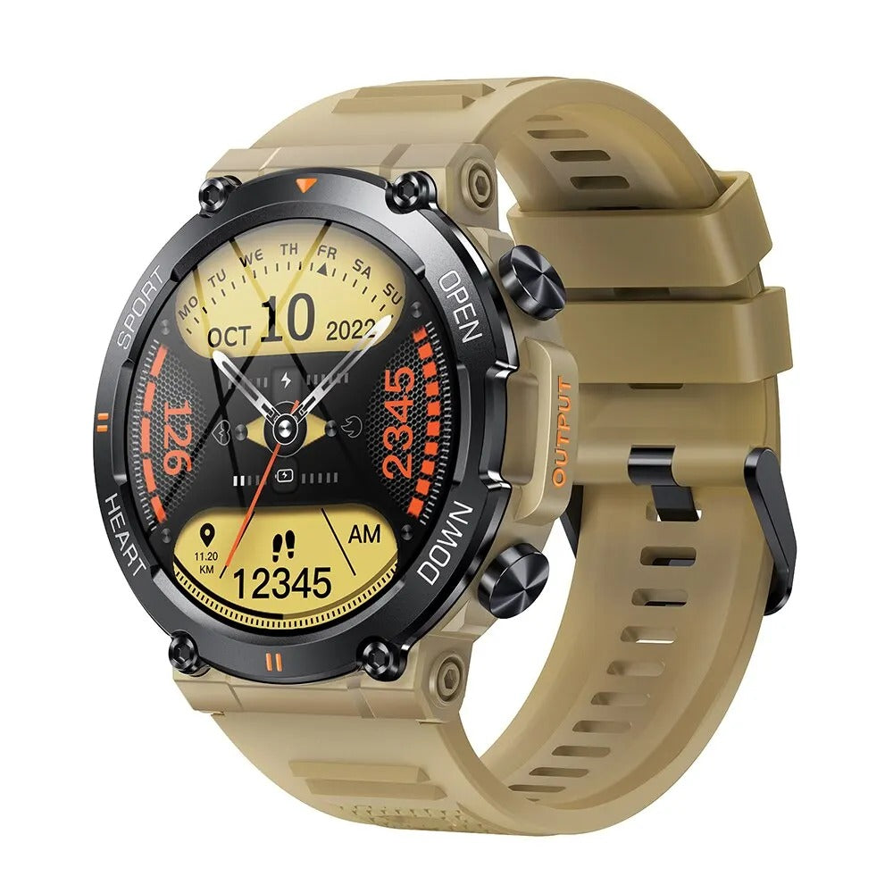 Indestructible Tactical Smartwatch - Durable, Long-Lasting Battery Titan Watches For Men