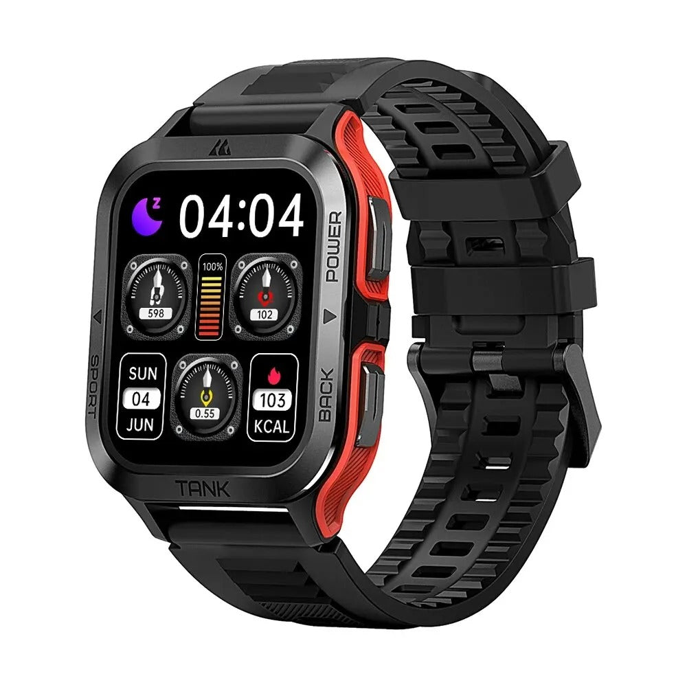 PROTANK S4 - Smartwatch with Fitness Tracker, Heart Rate Monitor, GPS, and Waterproof Design for Sports and Daily Use