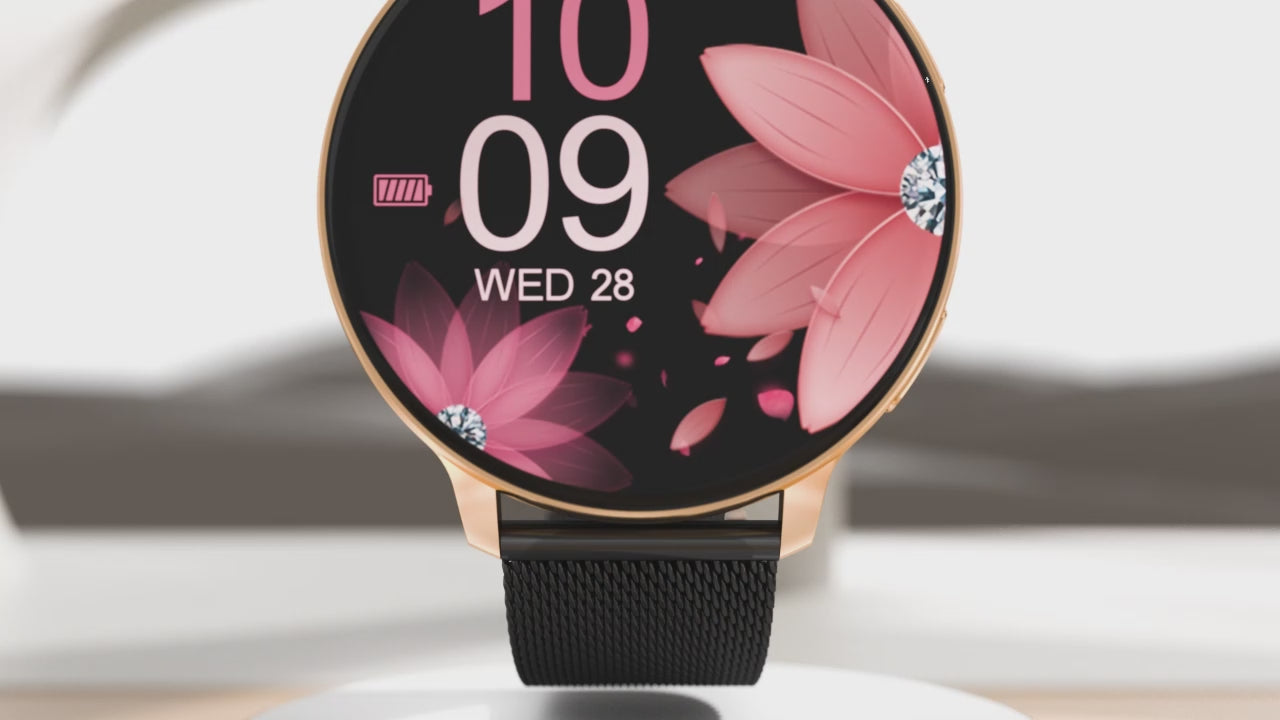 Smart Watch for Women – Elegant Digital Smartwatch with Bluetooth Calling, Heart Rate & Sleep Monitor, Fitness Tracker, Waterproof Android iOS