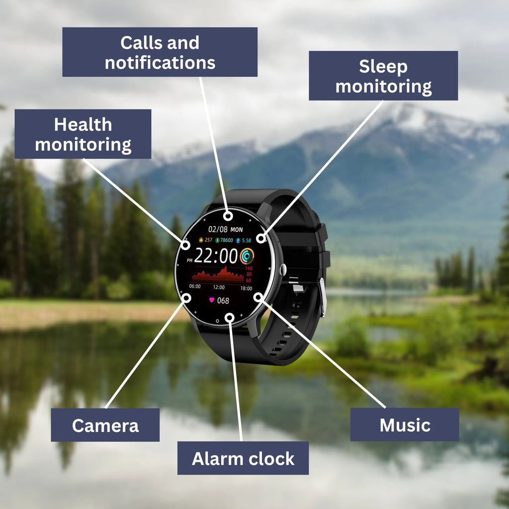 Smart Fitness Tracker Watch | Heart Rate Monitor, Waterproof & Ideal for Health Enthusiasts