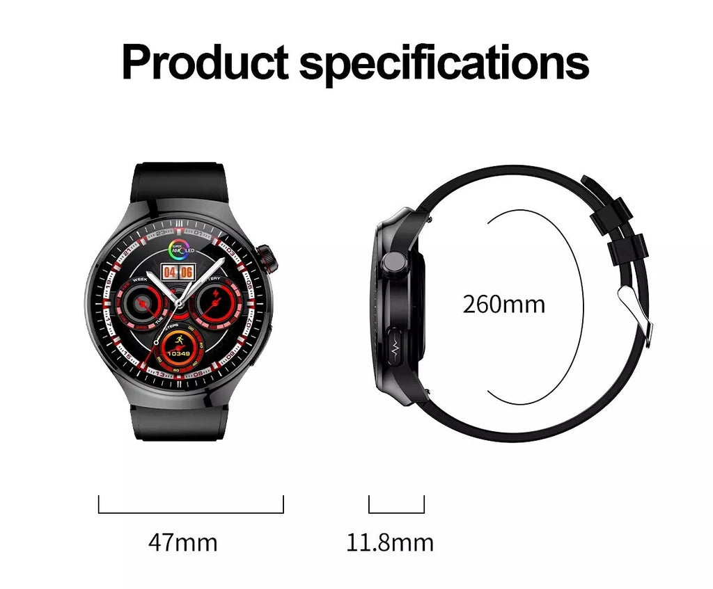 Diabetes Smartwatch with Glucose Monitoring – Non-Invasive Blood Sugar Tester for Health & Fitness