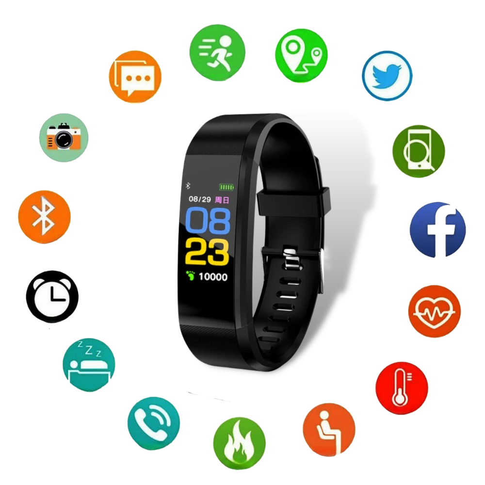 Senior Smartwatch – Basic Fitness Tracker with Step Counter, Heart Rate Monitor & Easy-to-Use Design