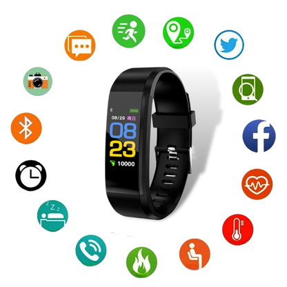 Senior Smartwatch – Basic Fitness Tracker with Step Counter, Heart Rate Monitor & Easy-to-Use Design