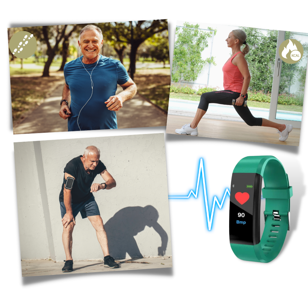 Senior Smartwatch – Basic Fitness Tracker with Step Counter, Heart Rate Monitor & Easy-to-Use Design