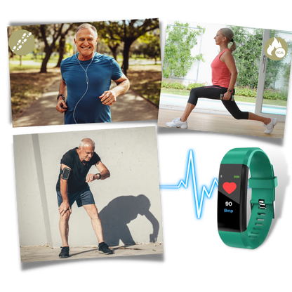 Senior Smartwatch – Basic Fitness Tracker with Step Counter, Heart Rate Monitor & Easy-to-Use Design